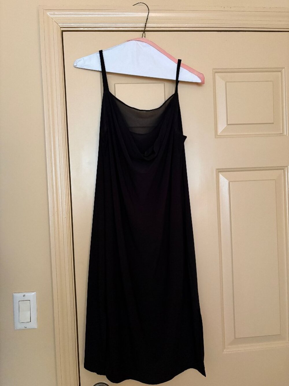 White House Black Market Black Cowl Neck Slip Dress